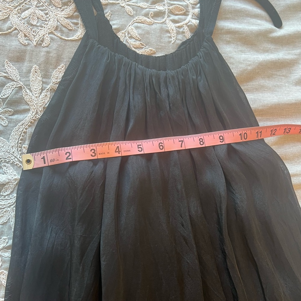 Made in Italy Angel Black Silk Mini Dress. OS. NWOT. - Picture 14 of 14